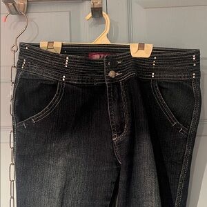 Vintage Mark Strauss Bedazzled waist jeans